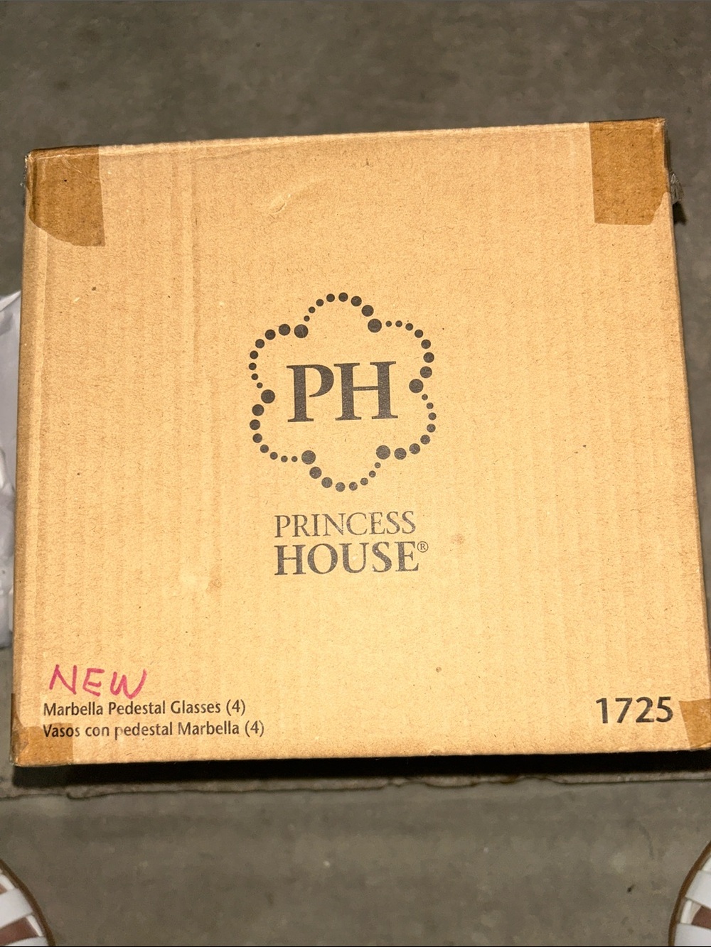 NEW Princess House Marbella pedestal glasses in box - Picture 3 of 3